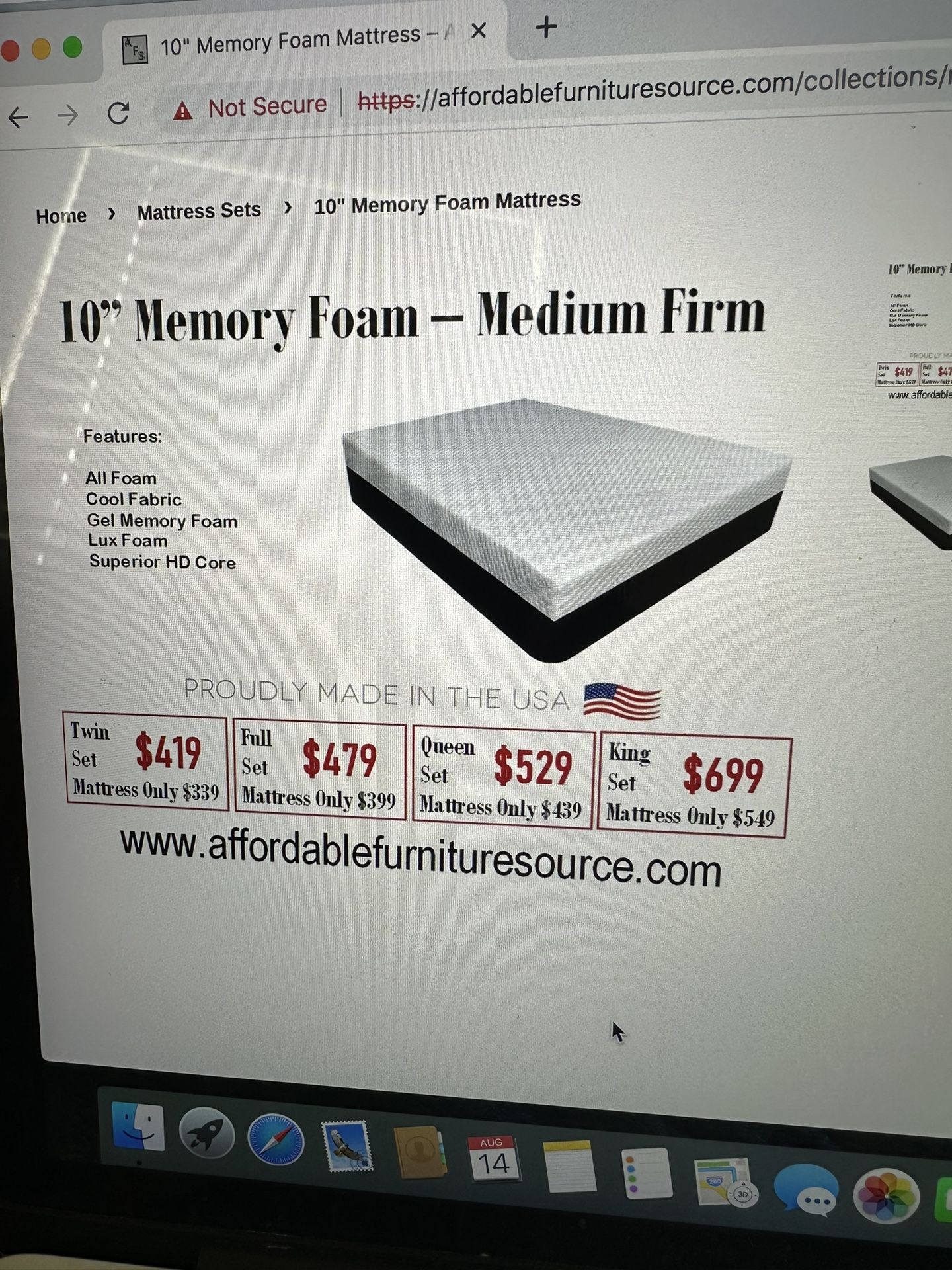 Memory Foam matress 