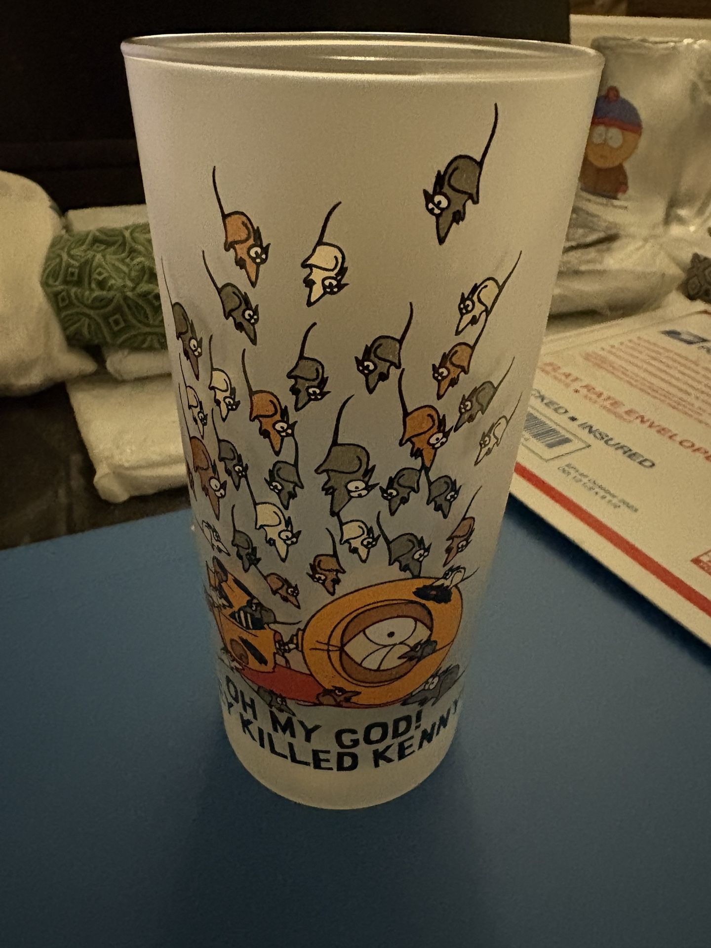 NEW Vintage South Park Kenny Frosted Glass