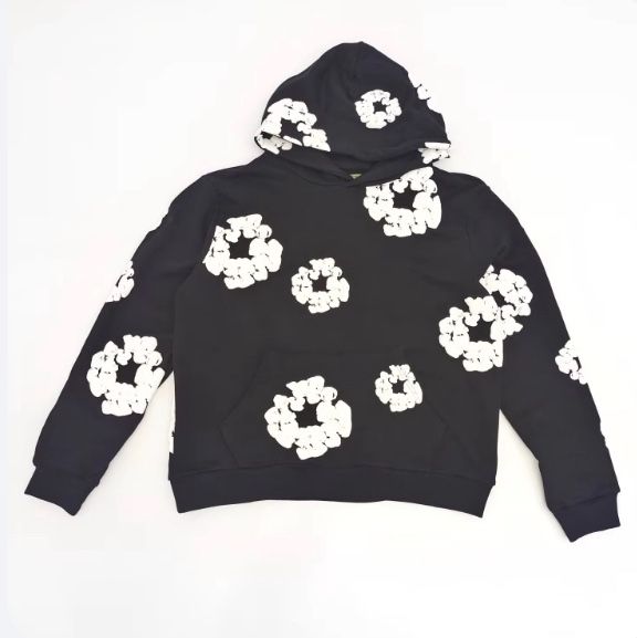 Denim tears black and white L hoodie