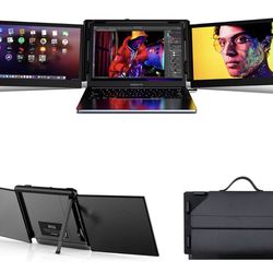 OFIYAA P2 Pro 13.3" Triple Portable Monitor For Laptop,Laptop Monitor Screen Extender,1080IPS TYPE-C/PD/TF Plug And Play Dual Monitor Laptop,Compatibl