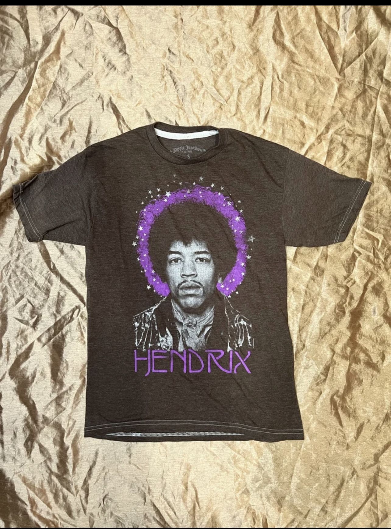 Jimmy Hendrix Ripple Junction Purple Haze Brown Graphic T-Shirt adult Size Small
