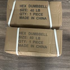 Hex Dumbell 40 Pound Weights