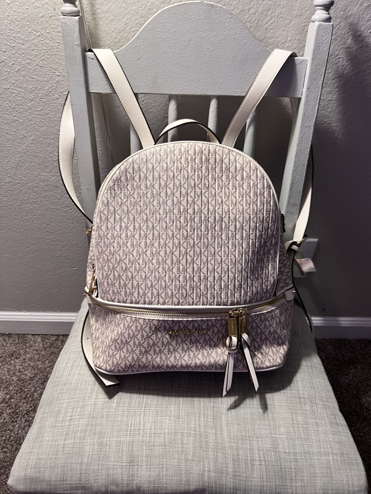 Michael Kors backpack White Monogram Large Purse Women’s 