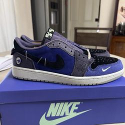 Size 12  And 11.5- Zion Williamson x Air Jordan 1 Retro OG Low Voodoo Alternate