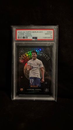 2023-24 Topps Merlin UCC Lamine Yamal Mystic Nights Rookie Insert