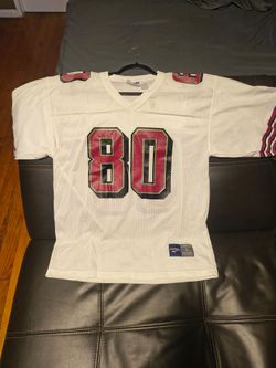 vintage Reebok San Francisco 49ers Jerry Rice #80 white mesh football jersey