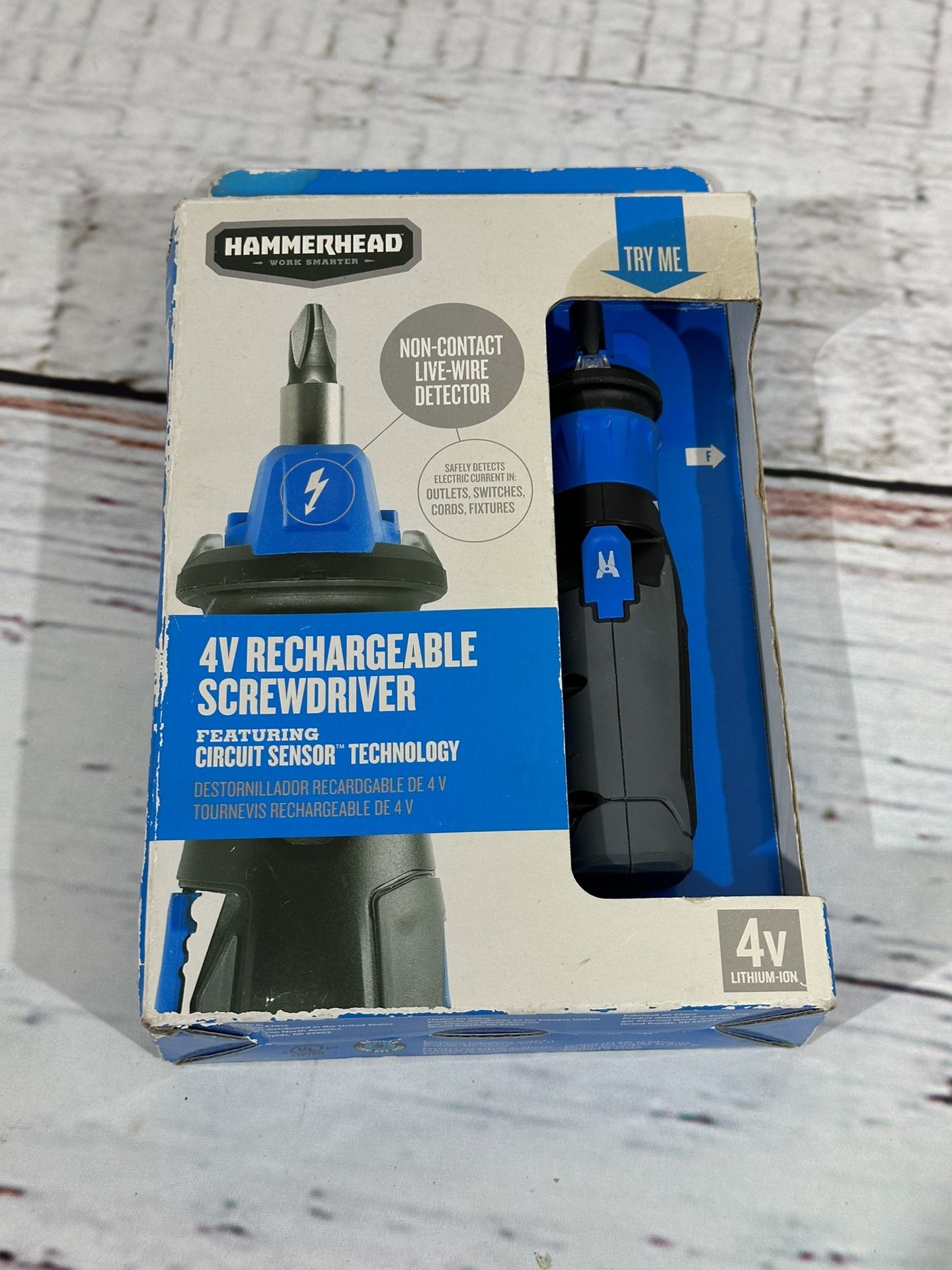Hammerhead 4v Rechargeable Screwdriver 9-Piece Bit Kit Circuit Sensor HCSD040-02