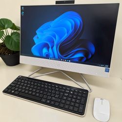 HP 22” Full HD PC AIO Desktop / Windows 11 / SSD / WiFi AC / Camera / Bluetooth / Wireless keyboard & mice