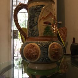 VINTAGE CERAMIC JAR /JARRÓN ANTIGUO DE CERMICA