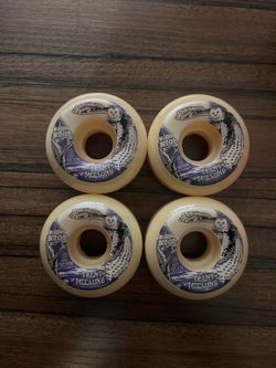 Bones Skateboard Wheels in the 52mm Trent McClung "Barn Owl" pro model.