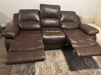 3 cushion couch & matching recliner chair