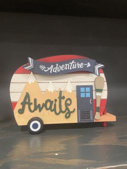 Adventure Awaits Trailer Decor 