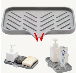 Sink draining mat