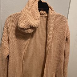 Pink Cardigan With Hood Size S