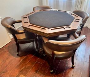 New Poker Table w/4 Chairs
