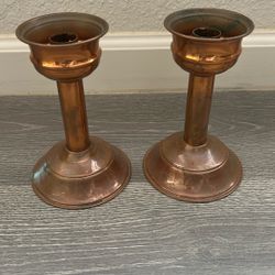 Vintage Copper Candle Holders