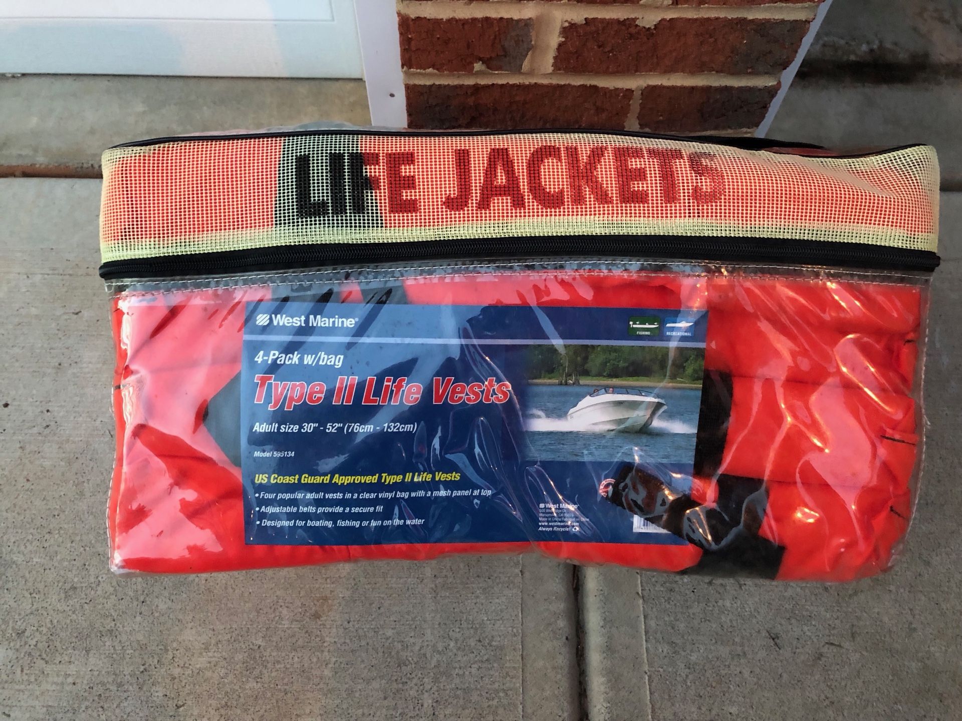Life jackets with protective bag
