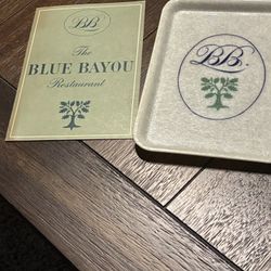 Outstanding Vintage No longer Available 1970’s - 80’s Disneyland Blue Bayou Tip Tray & Menu