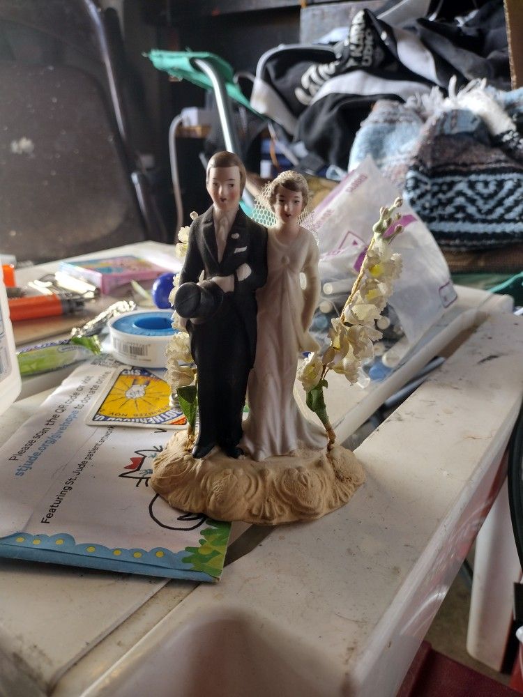 Vintage 1930s Wedding Cake Topper