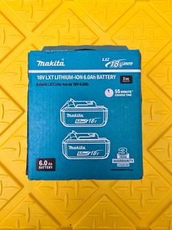Makita
18V LXT Lithium-Ion 6.0 Ah Battery (2-Pack)