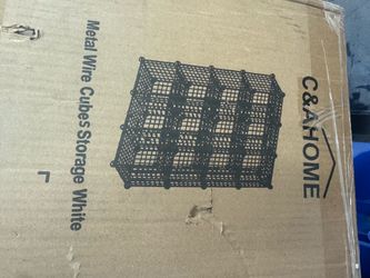 12 cube white wire storage
