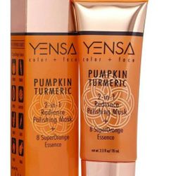 Yensa Beauty Pumpkin & Turmeric 2 In 1 Radiance Polishing Mask Large 2.5 New In Box Retail $45 B4 Tax & Ship 