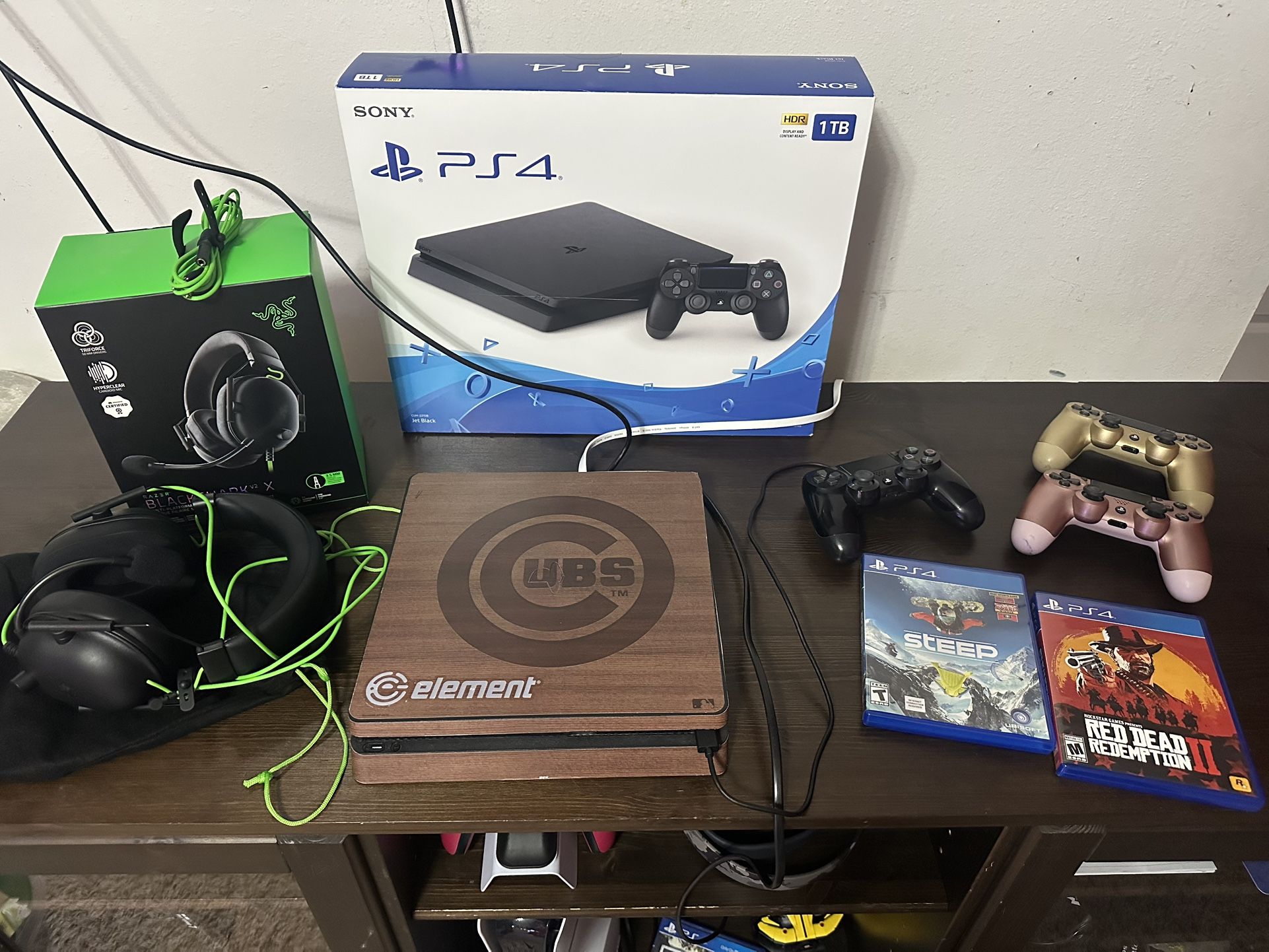PS4 Slim 1TB Bundle – Games + Headset + Box – $250 OBO