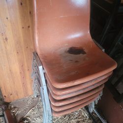 Antique Plastic & Metal Chairs