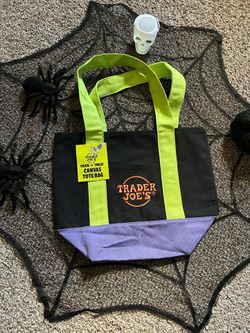 Trader Joe’s Halloween Mini Tote Bag  Canvas 