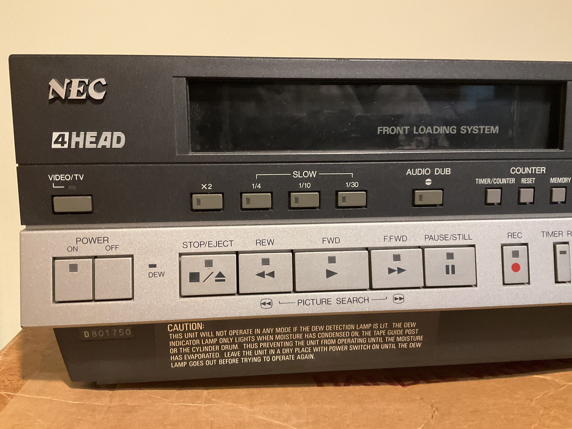 Betamax VCR By NEC, HiFi, Like New But Does Not Play 