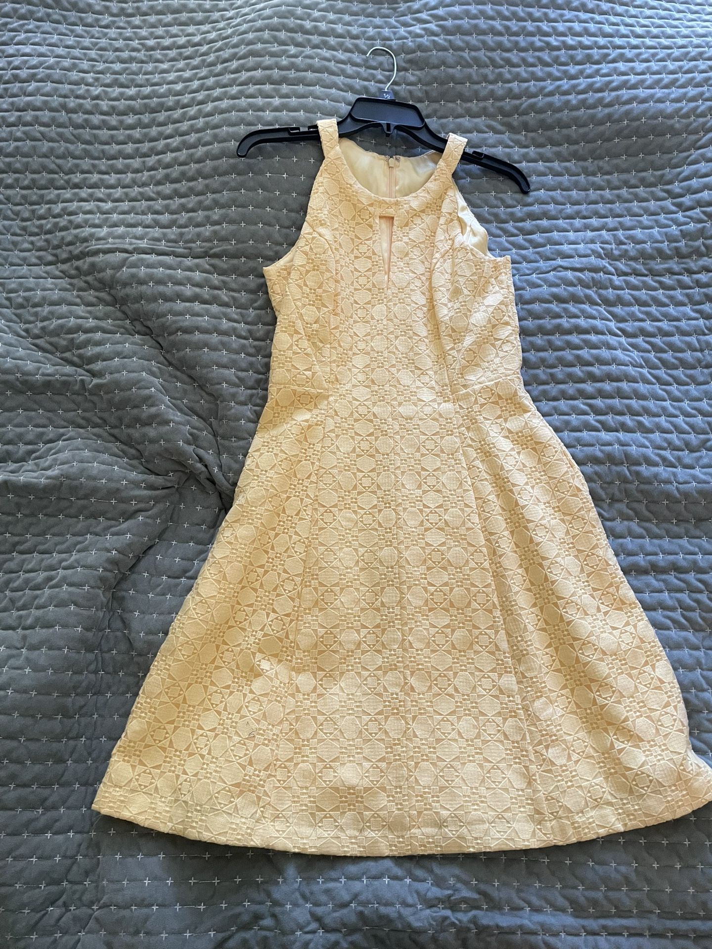 White House Black Market Yellow Halter Dress