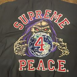 Supreme Peace Embroidered Work Jacket Size M 