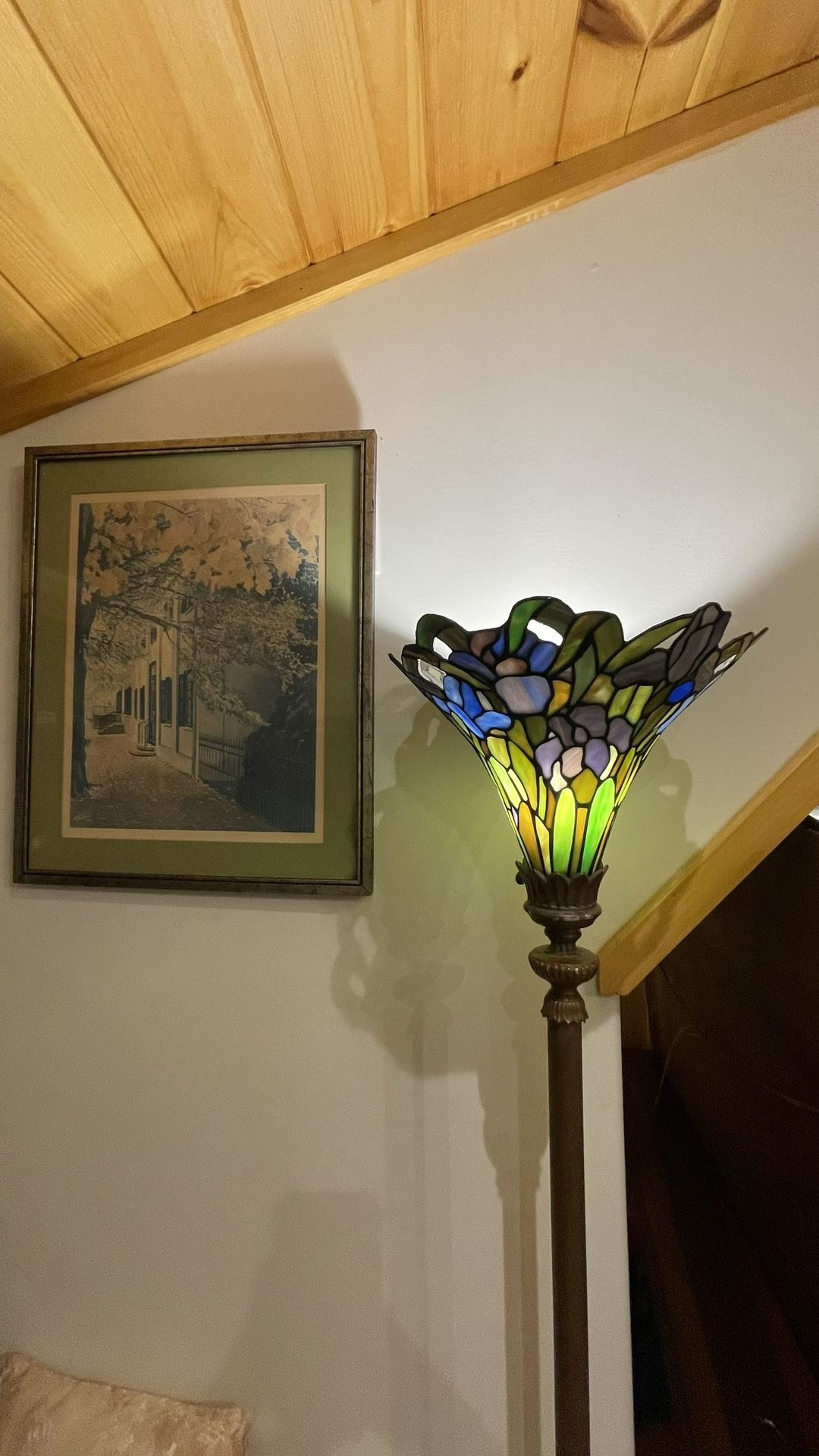Antique Standing Tiffany Lamp - Vintage