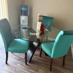 Glass Kitchen Table Set