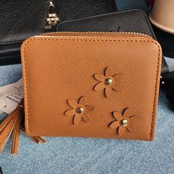 Flower Wallet Brown