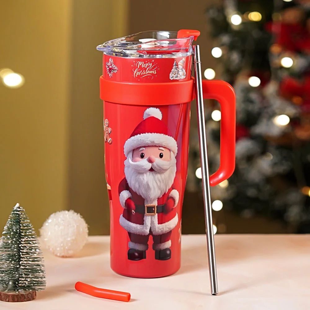 Super Cute Christmas Tumbler!! Water Bottle Stanley Shape