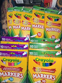 Crayola brand new markers back to school 3 different markers
