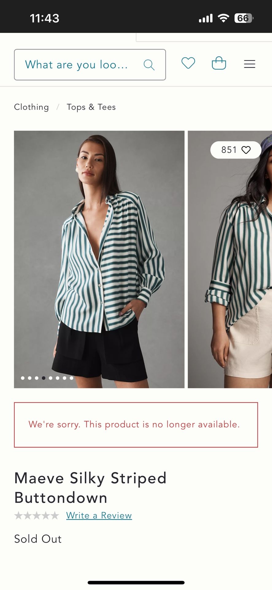 Anthropologie  Striped Dress Shirt 