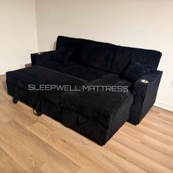 New Black Sofa Bed 
