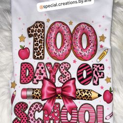 Custom made Coquette 100 Days of School Girls Shirt 🎀