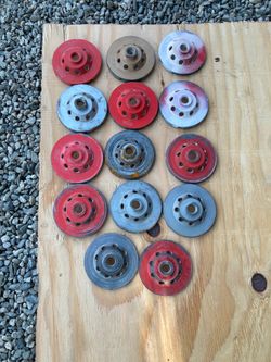 Concrete grinding cups.