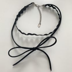 Black Bow Choker Necklace