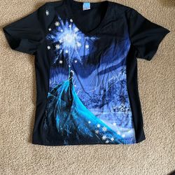 Disney Frozen Elsa Scrub Top 