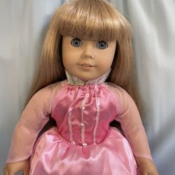 American Girl Doll In Disney Princess Aurora Gown