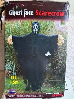 Ghost Face 5 Foot Scarecrow Halloween Decor