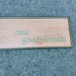 Plaque sign..cat