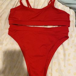 Matte Swim Red Bikini