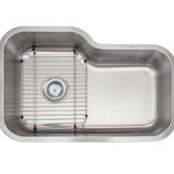 Glacier Bay 32 in. Undermount Single Bowl 18 Gauge Stainless Steel Kitchen Sink 
