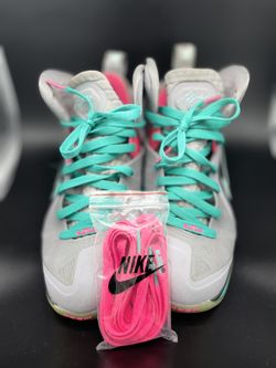 Lebron 9 IX PS Elite South Beach Wolf Grey Mint Candy New Green Pink Size 8
