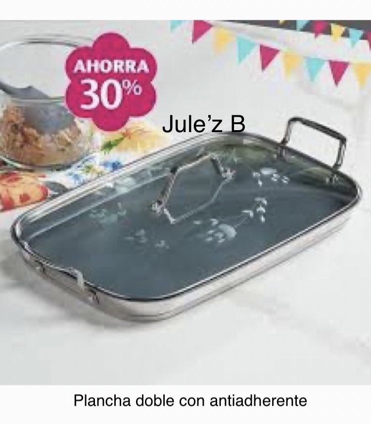Plancha Doble Con Antiadherente Nueva En Su Caja